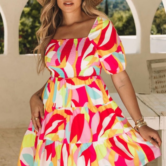 Spring Multi Colored Dress - Picture 2 of 2
